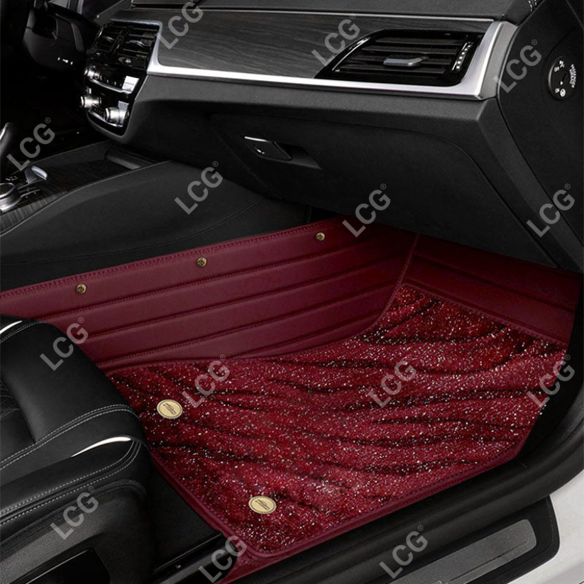 RED GALAXY CUSTOM CAR MATS SET
