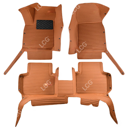 GALAXY CUSTOM SINGLE LAYER CAR MATS SET CARAMEL BROWN
