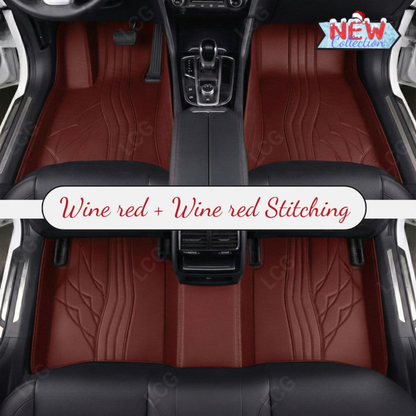 RED PATTERN PREMIUM CAR MATS SET
