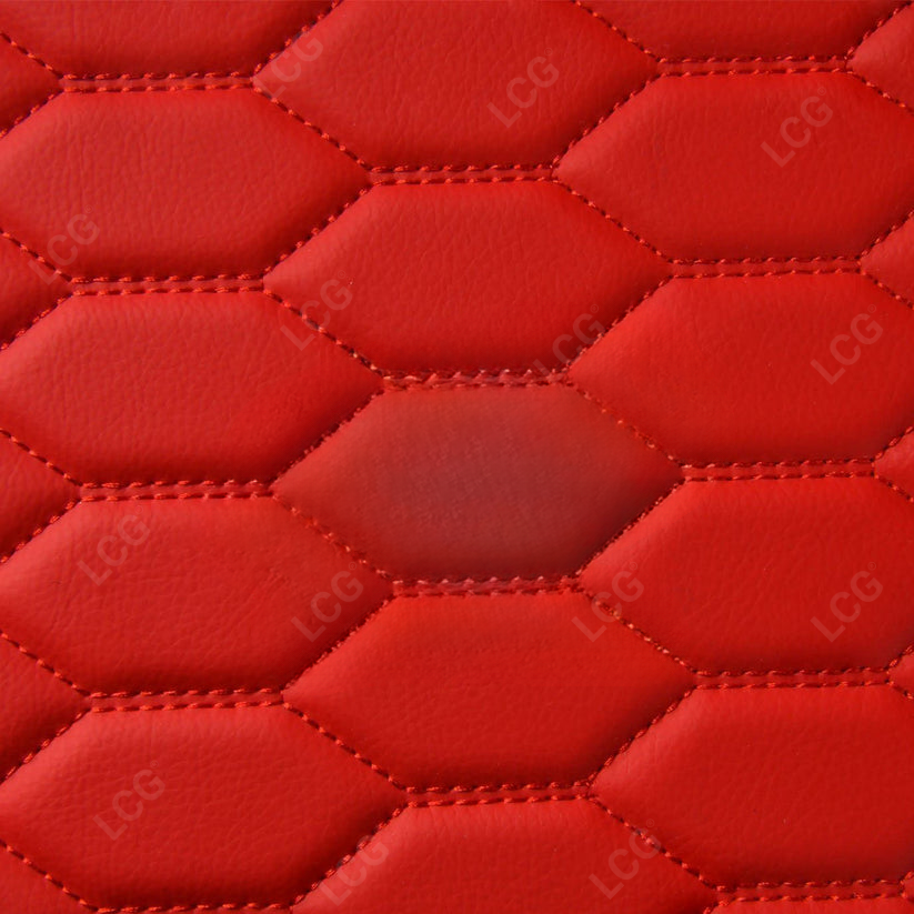 RED 3D SERIES HONEY COMB LUXURY TRUNK CAR MATS SET