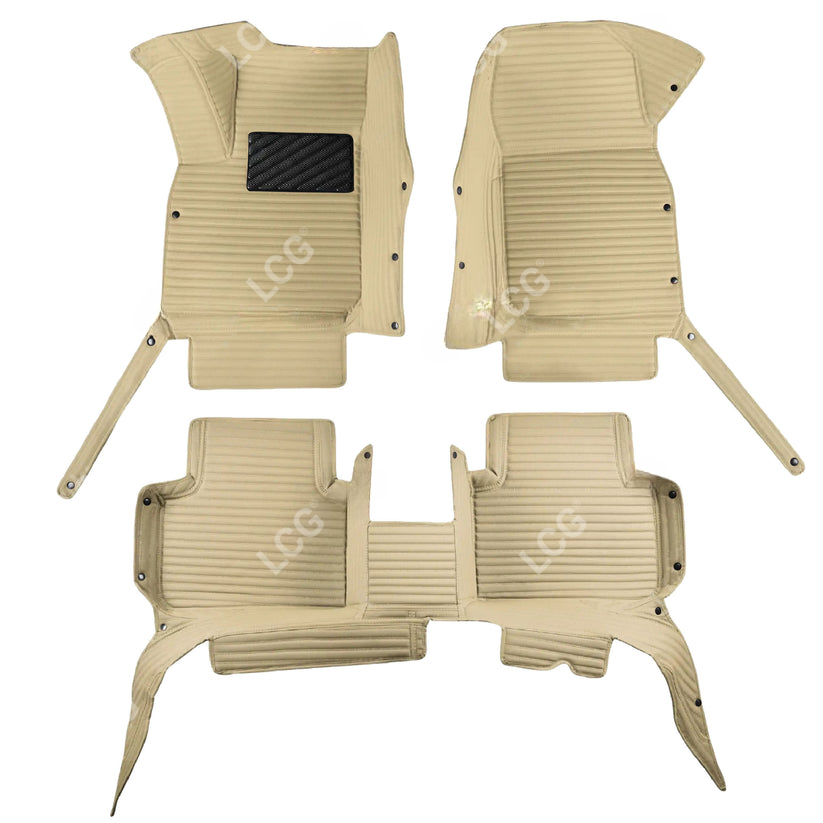 GALAXY CUSTOM SINGLE LAYER CAR MATS SET CREAM BEIGE
