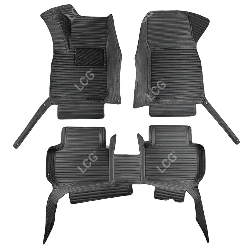 GALAXY CUSTOM SINGLE LAYER CAR MATS SET BLACK & WHITE