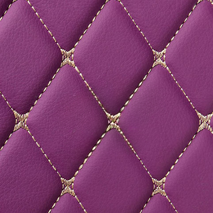 PURPLE DIAMOND PATTERN CAR MATS SET