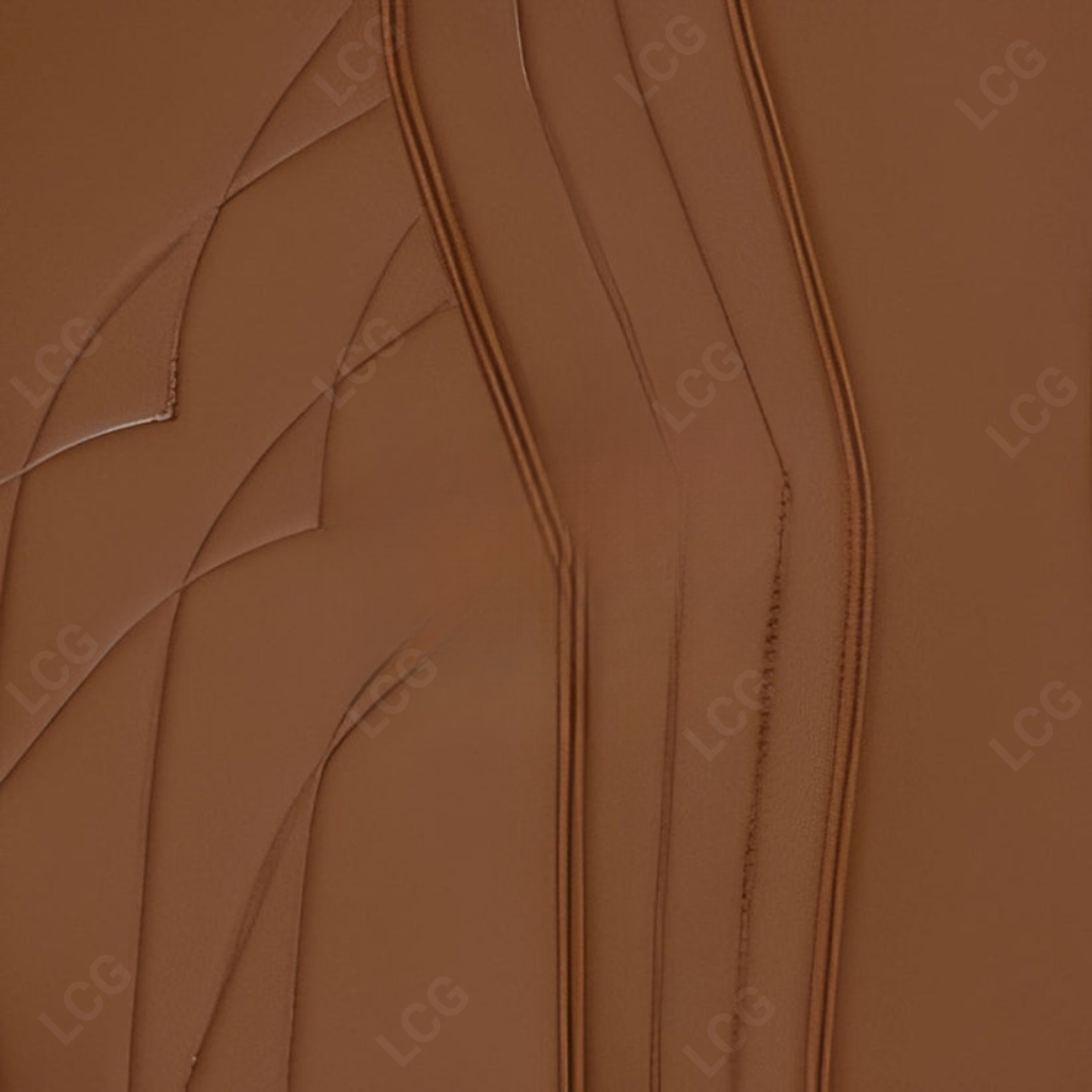 CARAMEL BROWN PATTERN DOUBLE LAYER PREMIUM CAR MATS SET