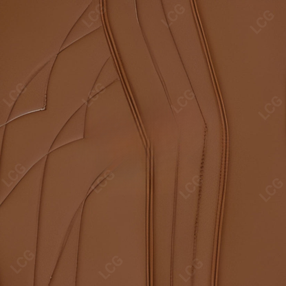 CARAMEL BROWN PATTERN DOUBLE LAYER PREMIUM CAR MATS SET