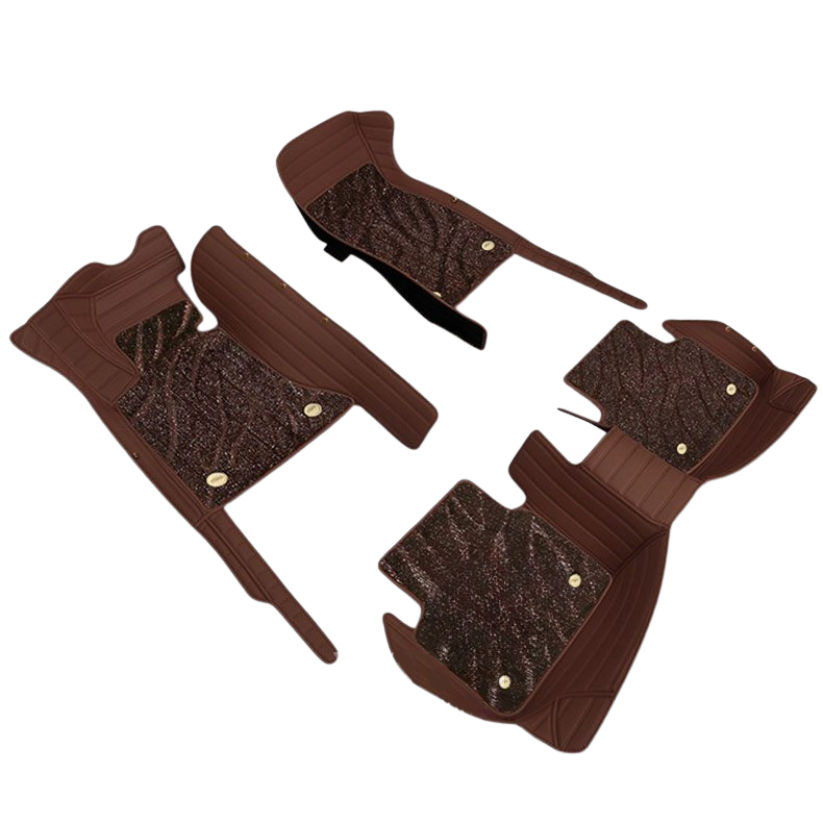 COFFEE BROWN GALAXY CUSTOM CAR MATS SET