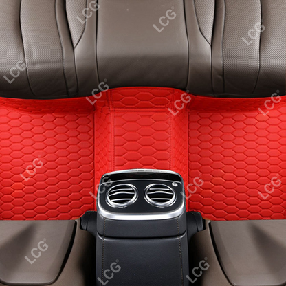 FERRARI RED HONEY COMB LUXURY CAR MATS SET
