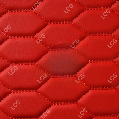 FERRARI RED HONEYCOMB BASE DOUBLE LAYER CAR MAT SET