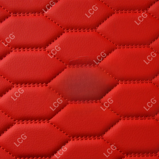 FERRARI RED HONEYCOMB BASE DOUBLE LAYER CAR MAT SET