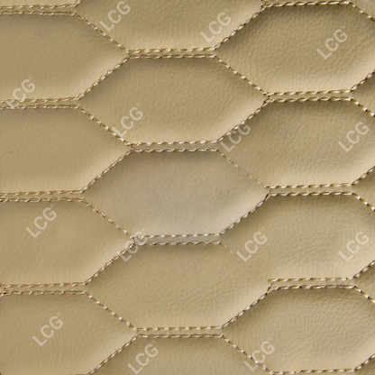 CREAM BEIGE HONEY COMB LUXURY CAR MATS SET