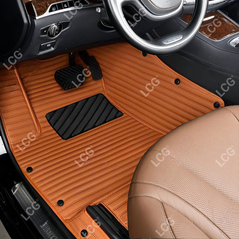 GALAXY CUSTOM SINGLE LAYER CAR MATS SET CARAMEL BROWN