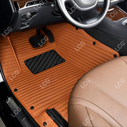 GALAXY CUSTOM SINGLE LAYER CAR MATS SET CARAMEL BROWN