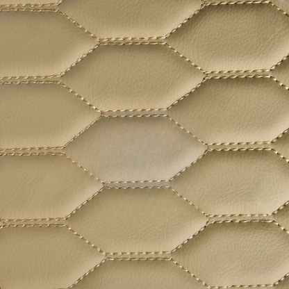 CREAM BEIGE HONEY COMB LUXURY CAR MATS SET