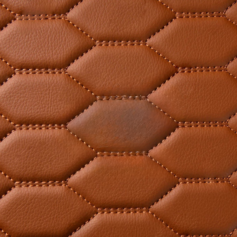 BROWN HONEY COMB LUXURY CAR MATS SET