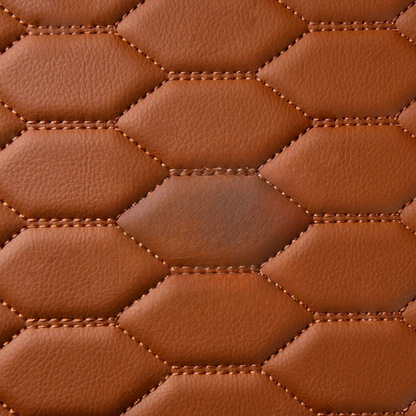 BROWN HONEY COMB LUXURY CAR MATS SET