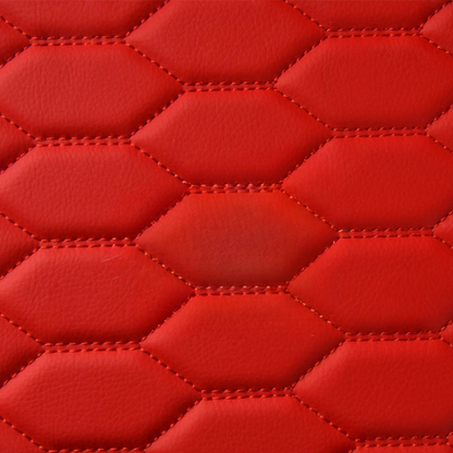 FERRARI RED HONEYCOMB LUXURY BASE TRUNK CAR MATS SET