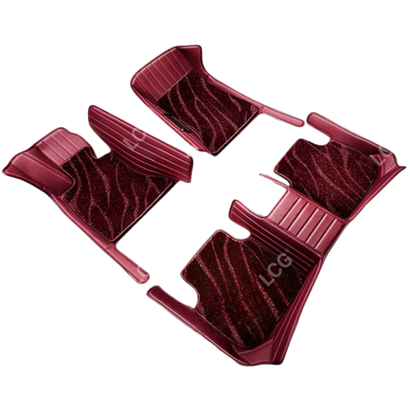 RED GALAXY CUSTOM CAR MATS SET