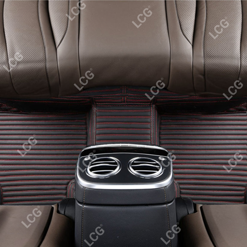 GALAXY CUSTOM SINGLE LAYER CAR MATS SET BLACK & RED