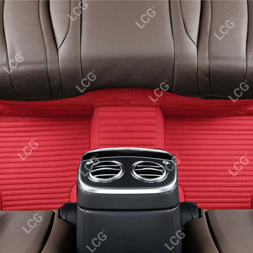 GALAXY CUSTOM SINGLE LAYER CAR MATS SET CHERRY RED