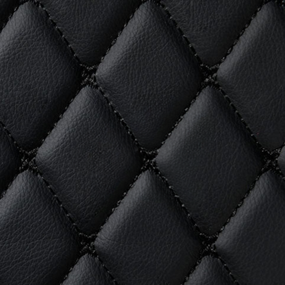 BLACK & BLACK DIAMOND PATTERN CAR MATS SET