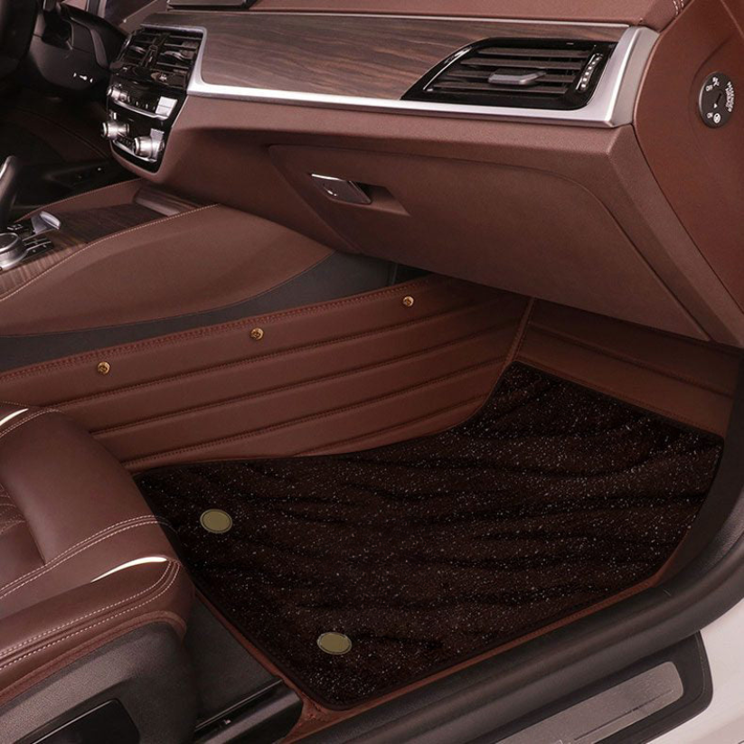 COFFEE BROWN GALAXY CUSTOM CAR MATS SET