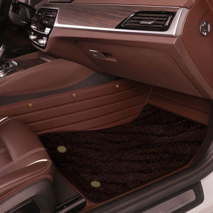 COFFEE BROWN GALAXY CUSTOM CAR MATS SET