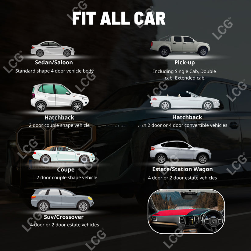 Black Yellow Custom Fit Car Dash Covers