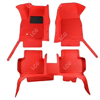 GALAXY CUSTOM SINGLE LAYER CAR MATS SET FERRARI RED