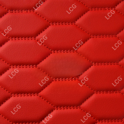 FERRARI RED HONEY COMB LUXURY CAR MATS SET