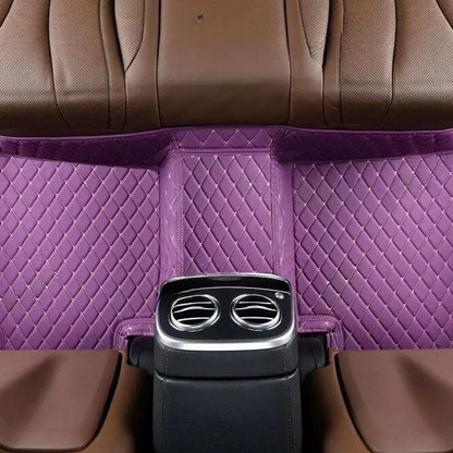 PURPLE DIAMOND PATTERN CAR MATS SET