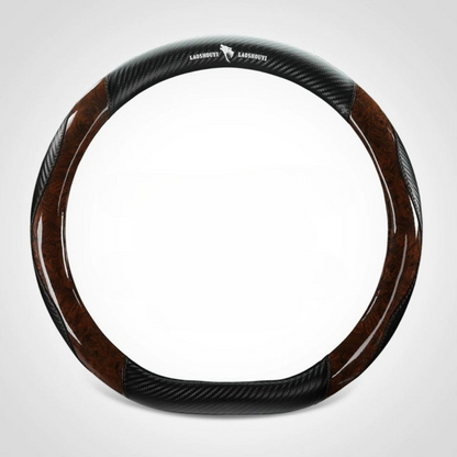 Crystal Peach Carbon Fiber High-Grade Anti-Slip Car Steering Wheel Cover