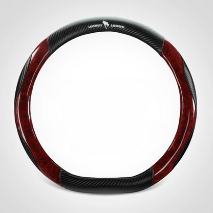 Crystal Peach Carbon Fiber High-Grade Anti-Slip Car Steering Wheel Cover
