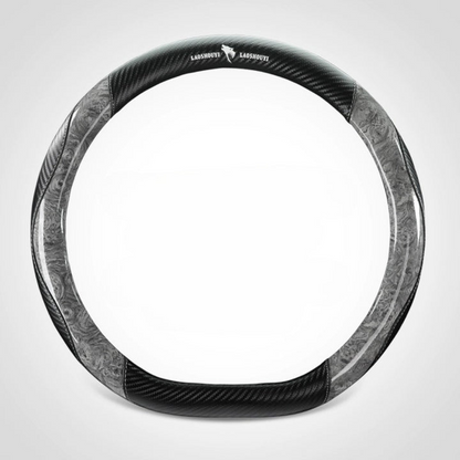 Crystal Peach Carbon Fiber High-Grade Anti-Slip Car Steering Wheel Cover