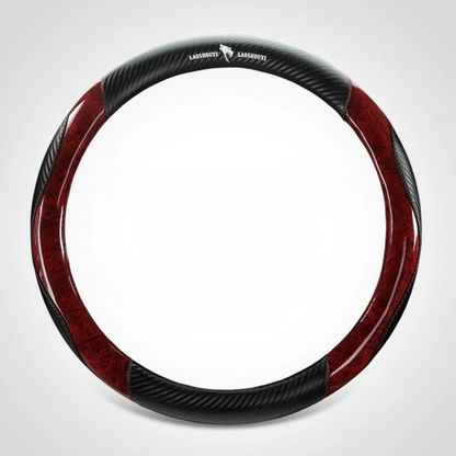 Crystal Peach Carbon Fiber High-Grade Anti-Slip Car Steering Wheel Cover