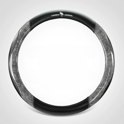 Crystal Peach Carbon Fiber High-Grade Anti-Slip Car Steering Wheel Cover