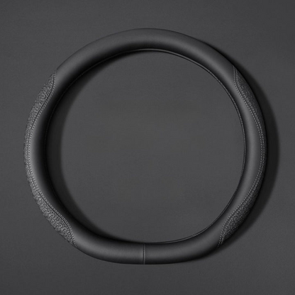 Geni Ultra-thin Steering Wheel Cover | Anti-slip, Sweat-absorbing, Soft Leather Pattern Round Handlebar Cover