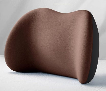 Memory Foam Car Neck Pillow – Ergonomic Headrest & Lumbar Support Cushion with Washable Cover