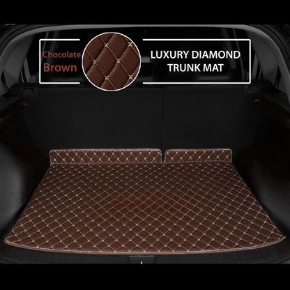 CHOCOLATE BROWN DIAMOND LUXURY BASE TRUNK CAR MATS SET
