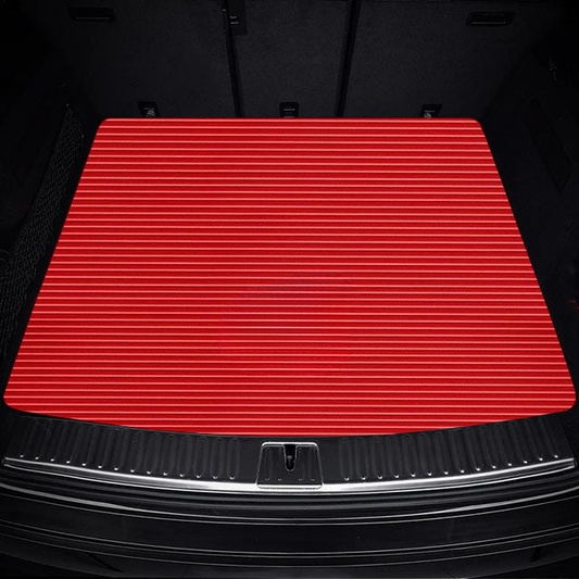FERRARI RED STRIPE LUXURY BASE TRUNK CAR MATS SET