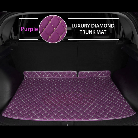 LAVENDER PURPLE DIAMOND LUXURY BASE TRUNK CAR MATS SET